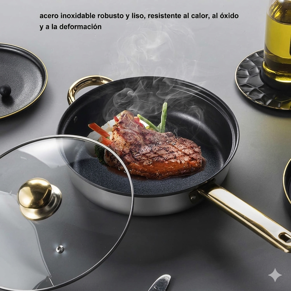 SteelGold Pro — La batería completa que tu cocina merece
