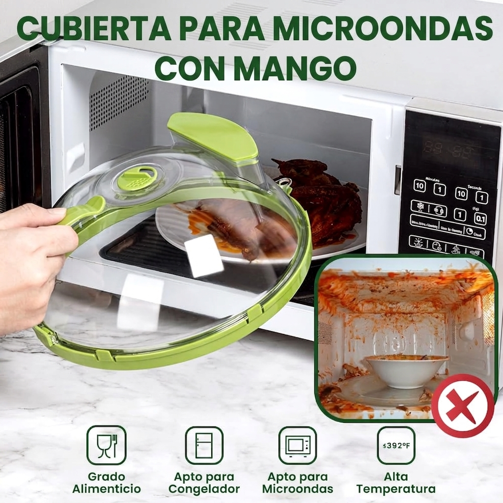 SplashGuard Pro — Calienta sin ensuciar el microondas