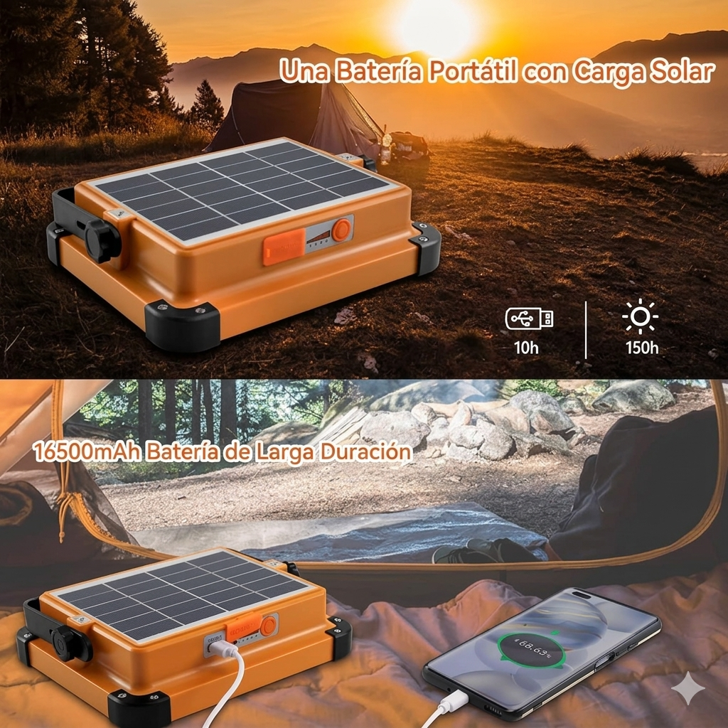 2x1 - SolarPro 2000  - Ilumina cualquier rincón sin enchufes ni facturas