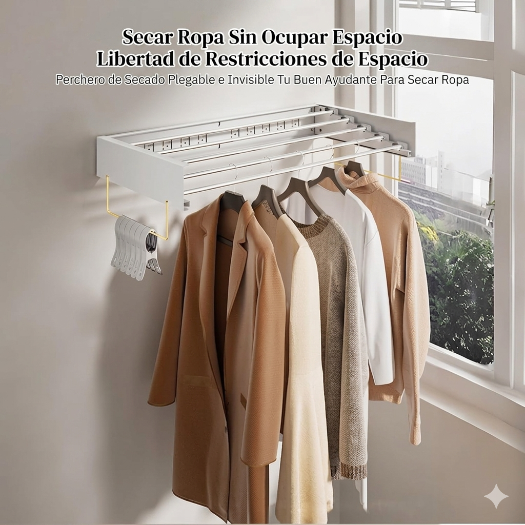 FoldHome Pro - Tu Ropa Seca y Tu Baño Seguro, Sin Ocupar Espacio