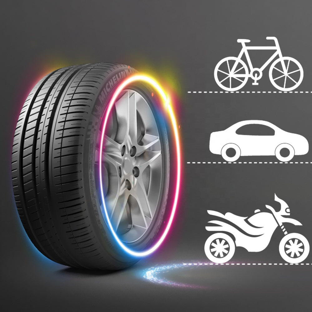 WheelGlow Pro - 4 Luces LED para tus Ruedas, 1 Solo Precio