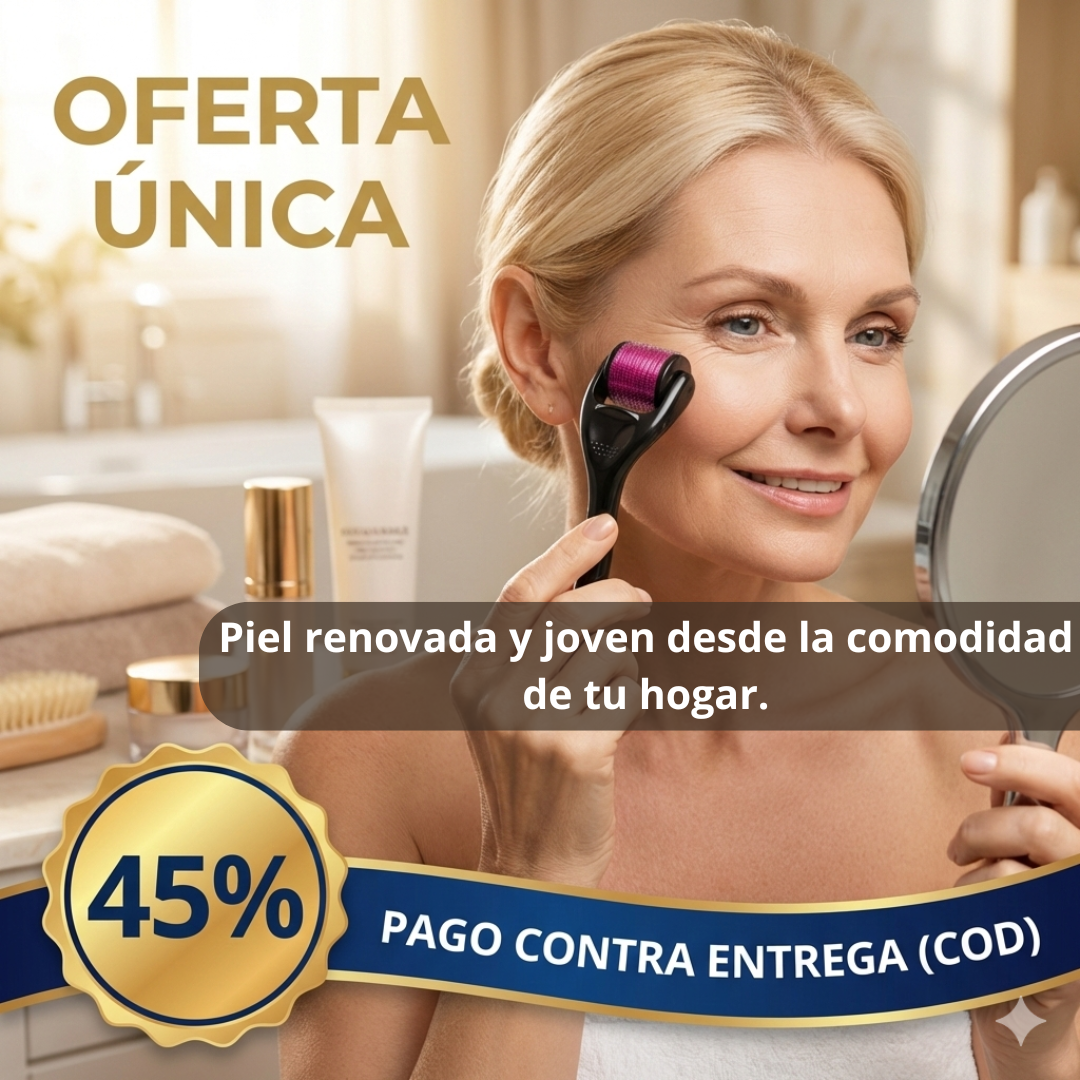 Dermaroller Titanio 540 - Estimula Colágeno - Piel Más Firme en 4 Semanas