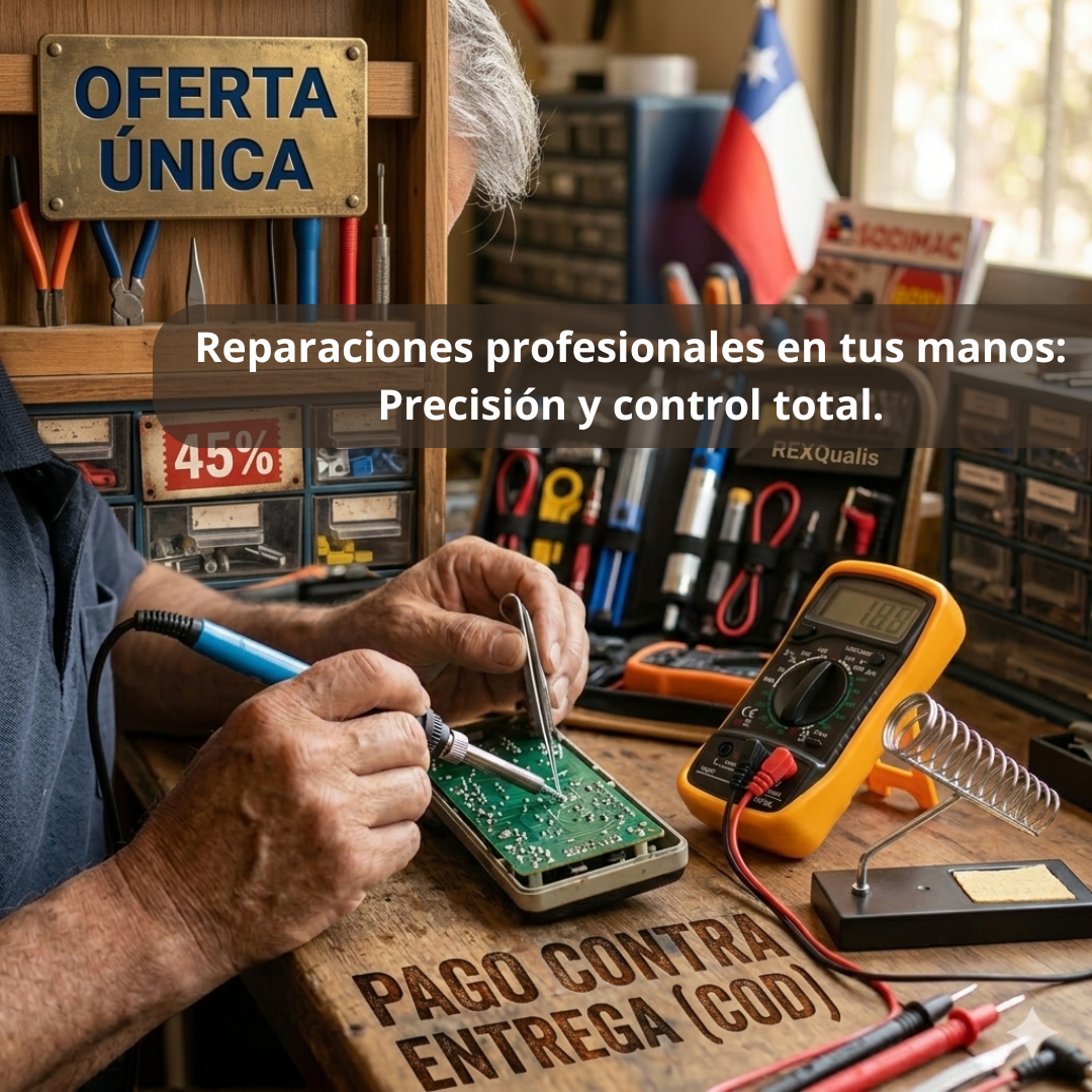 Kit Multímetro Digital + Cautín – Detecta y Repara Fallas Eléctricas en Casa Sin Llamar a un Técnico
