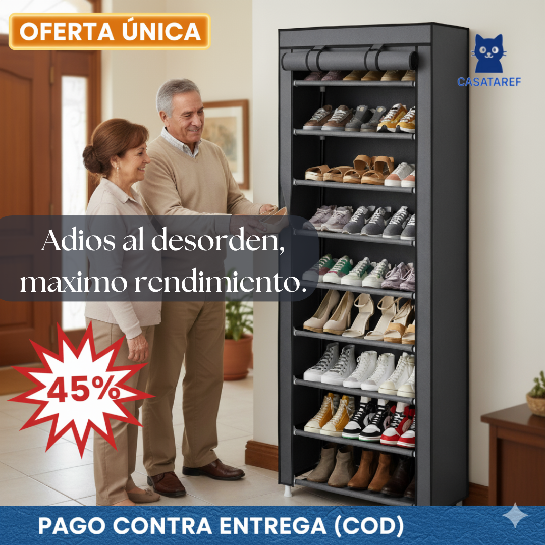 Zapatero Vertical 10 Niveles – Ahorra Espacio y Mantén Tu Hogar en Orden