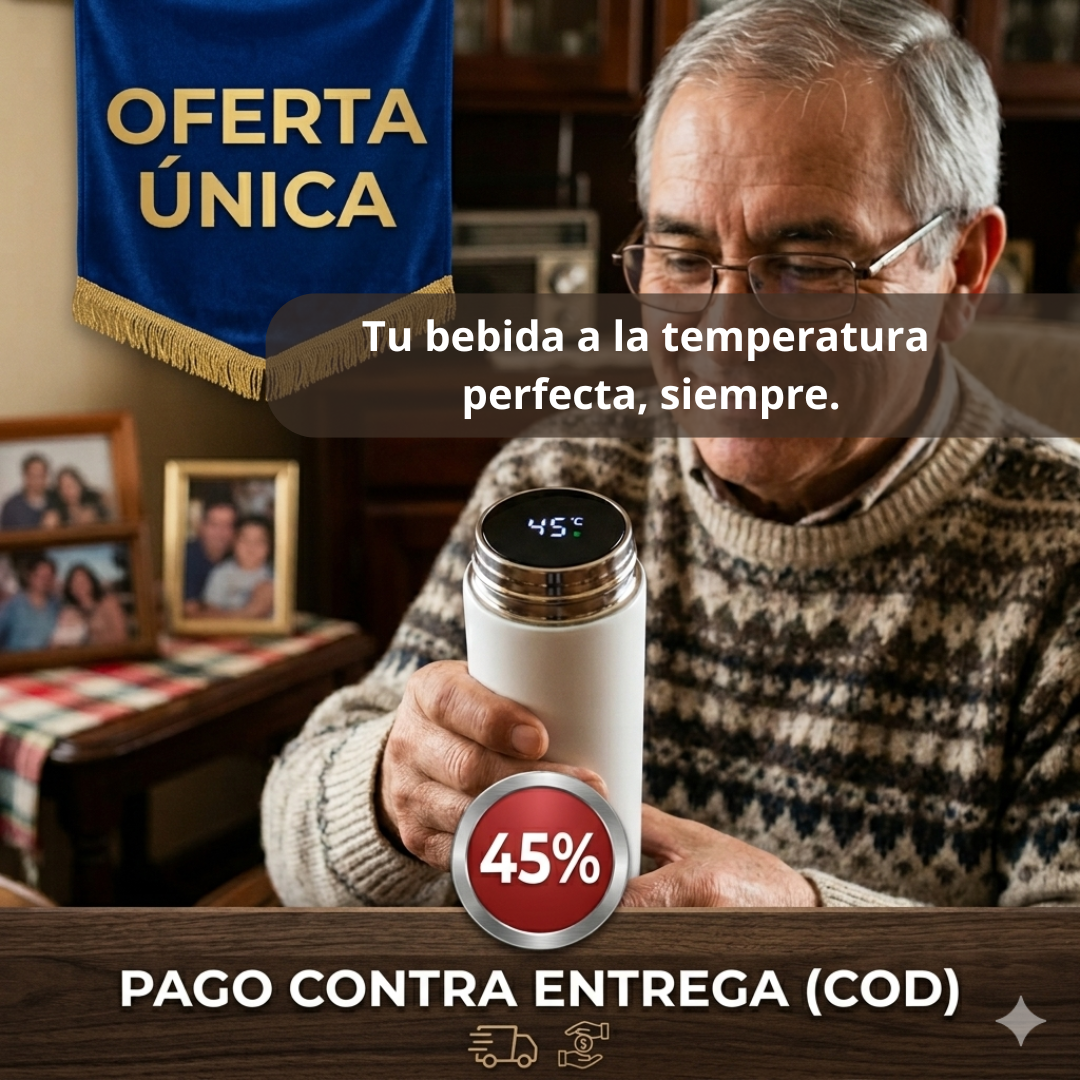 Termo Inteligente con Pantalla LED – Controla la temperatura al instante y protege cada sorbo