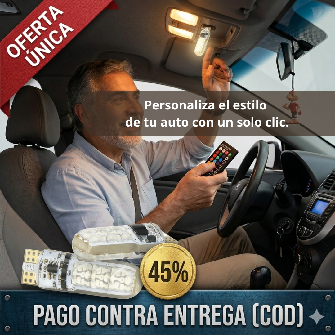 Ampolleta LED RGB T10 – Cambia el Color de Tu Auto con Control Remoto en Segundos