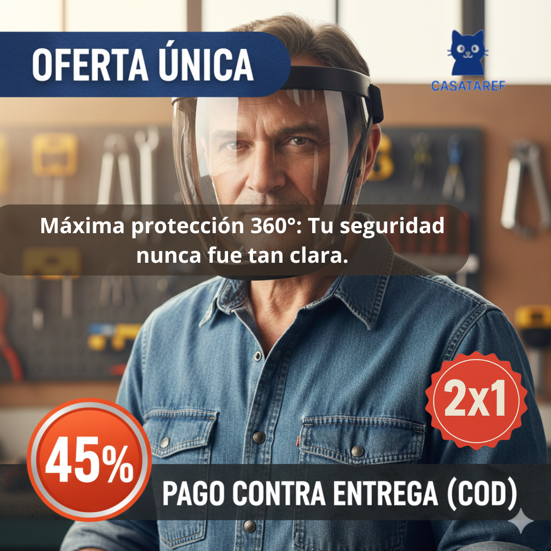 Máscara Facial Transparente – Protección Total – Seguridad Visible desde el Primer Uso