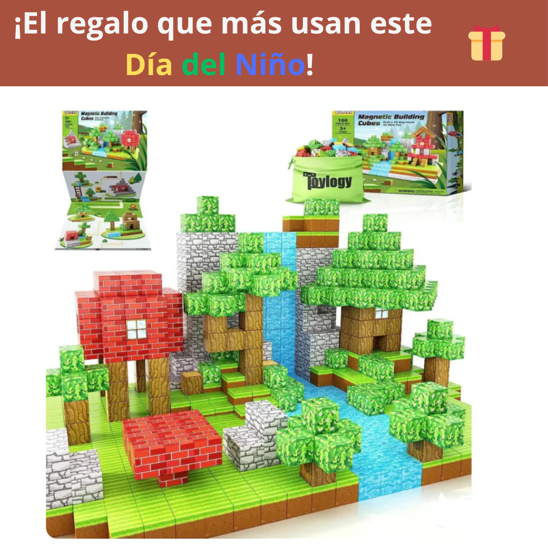 Bloques Magnéticos XL (75 pzs) Minecraft –  Sorprende a tu niño esta Navidad