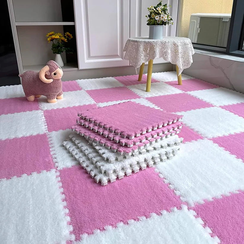 Alfombra Modular de Felpa — Se Arma Sin Herramientas — Tu Piso Frío Convertido en Calidez en Minutos