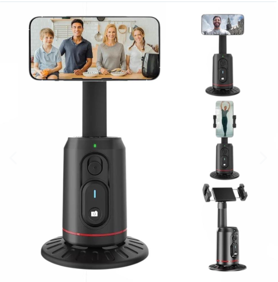 Soporte IA con Seguimiento 360° – Graba Solo y en Movimiento – Tus Videos Perfectos Sin Ayuda de Nadie